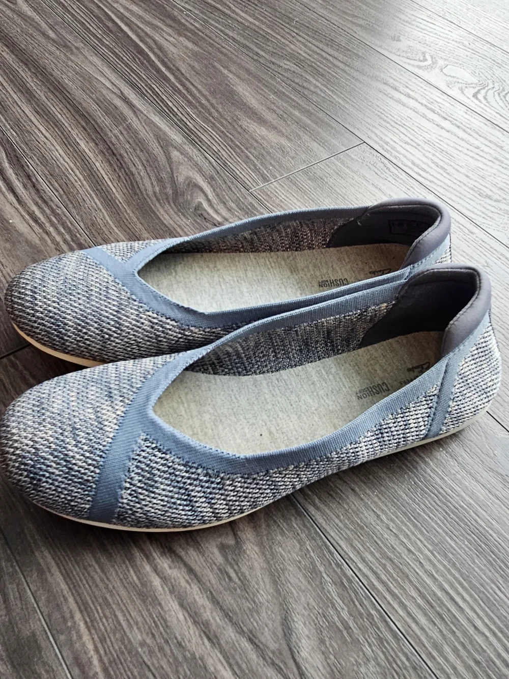 Clarks Cloudstepper Cushion Soft Blue Flats